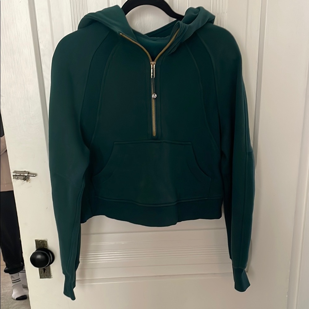 lululemon Scuba - Dark Green Half-Zip Hoodie